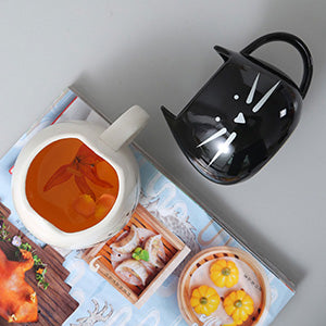 Taza Gatito con Orejitas 3D Negro