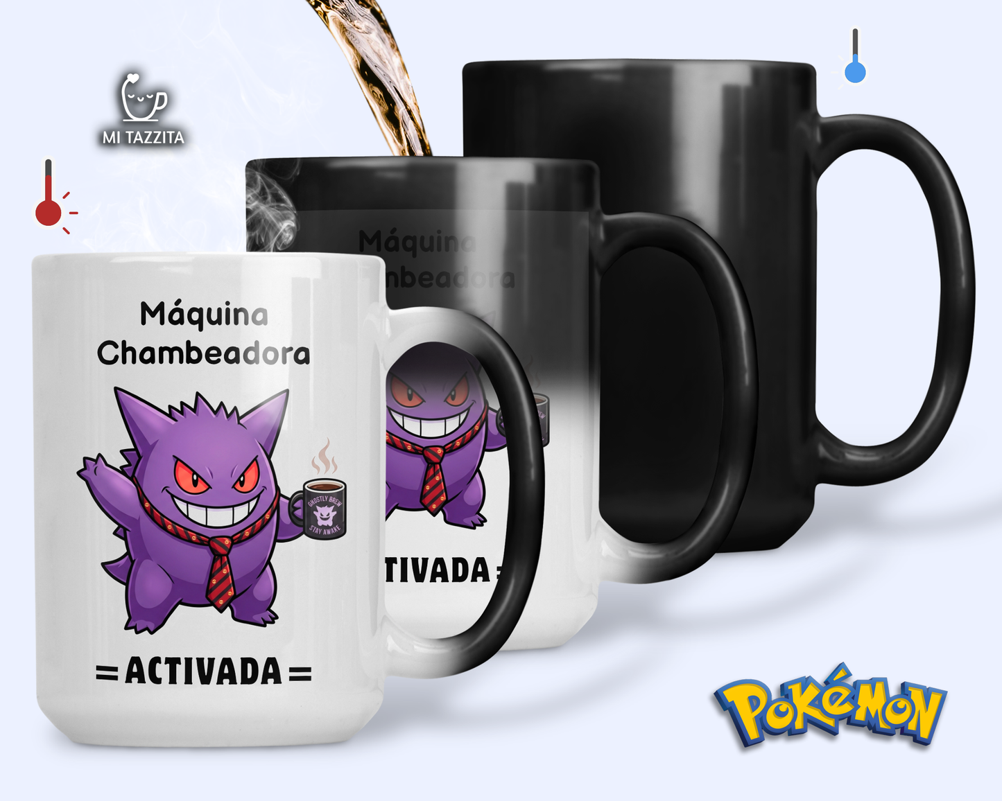 Taza Gengar Chambeador | Tazas Pokémon / Taza Magica de 15 oz.