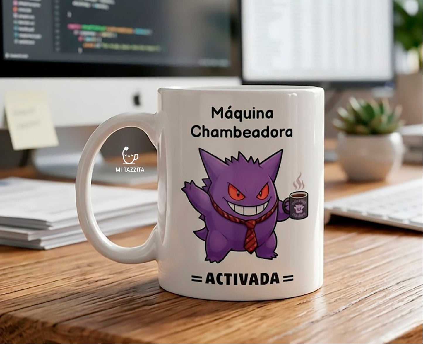 Taza Gengar Chambeador | Tazas Pokémon / Taza Blanca de 11 oz.