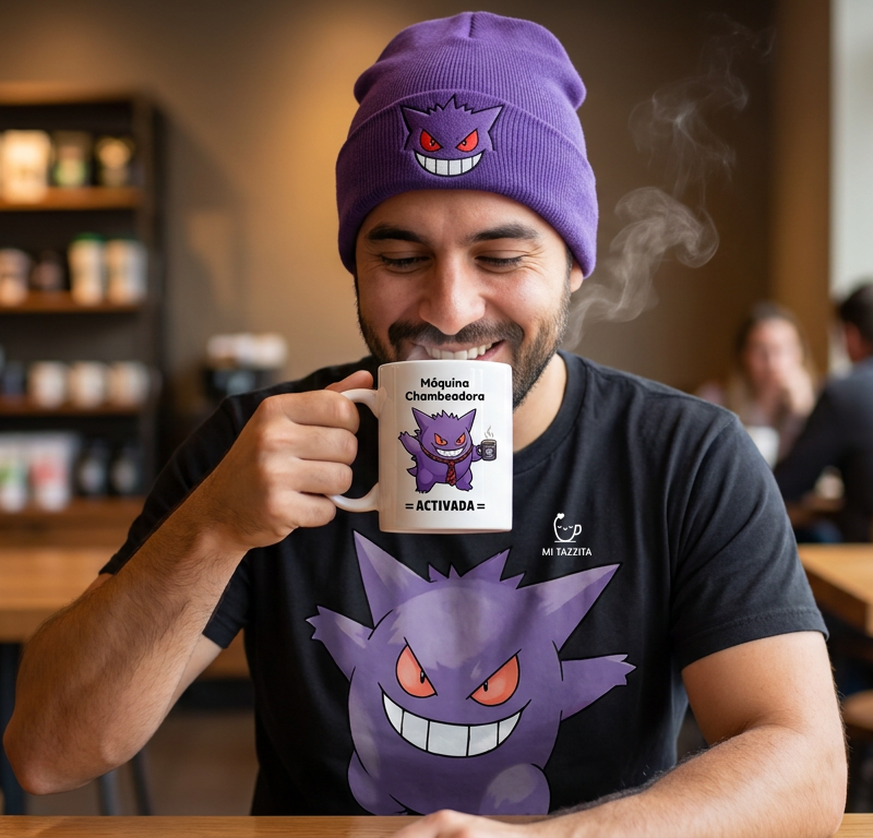 Taza Gengar Chambeador | Tazas Pokémon / Taza Blanca de 11 oz. 