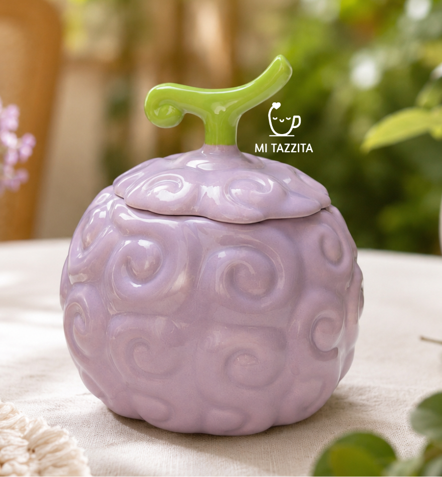 Taza Gomu Gomu Lila con Tapa | Tazas One Piece