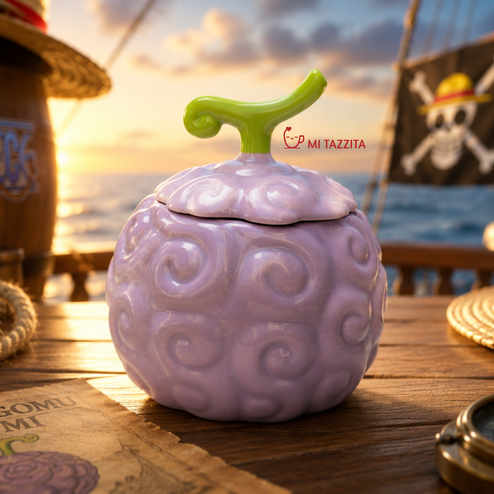 Taza Gomu Gomu Lila con Tapa | Tazas One Piece