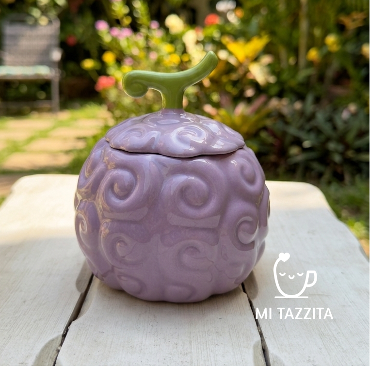 Taza Gomu Gomu Lila con Tapa | Tazas One Piece