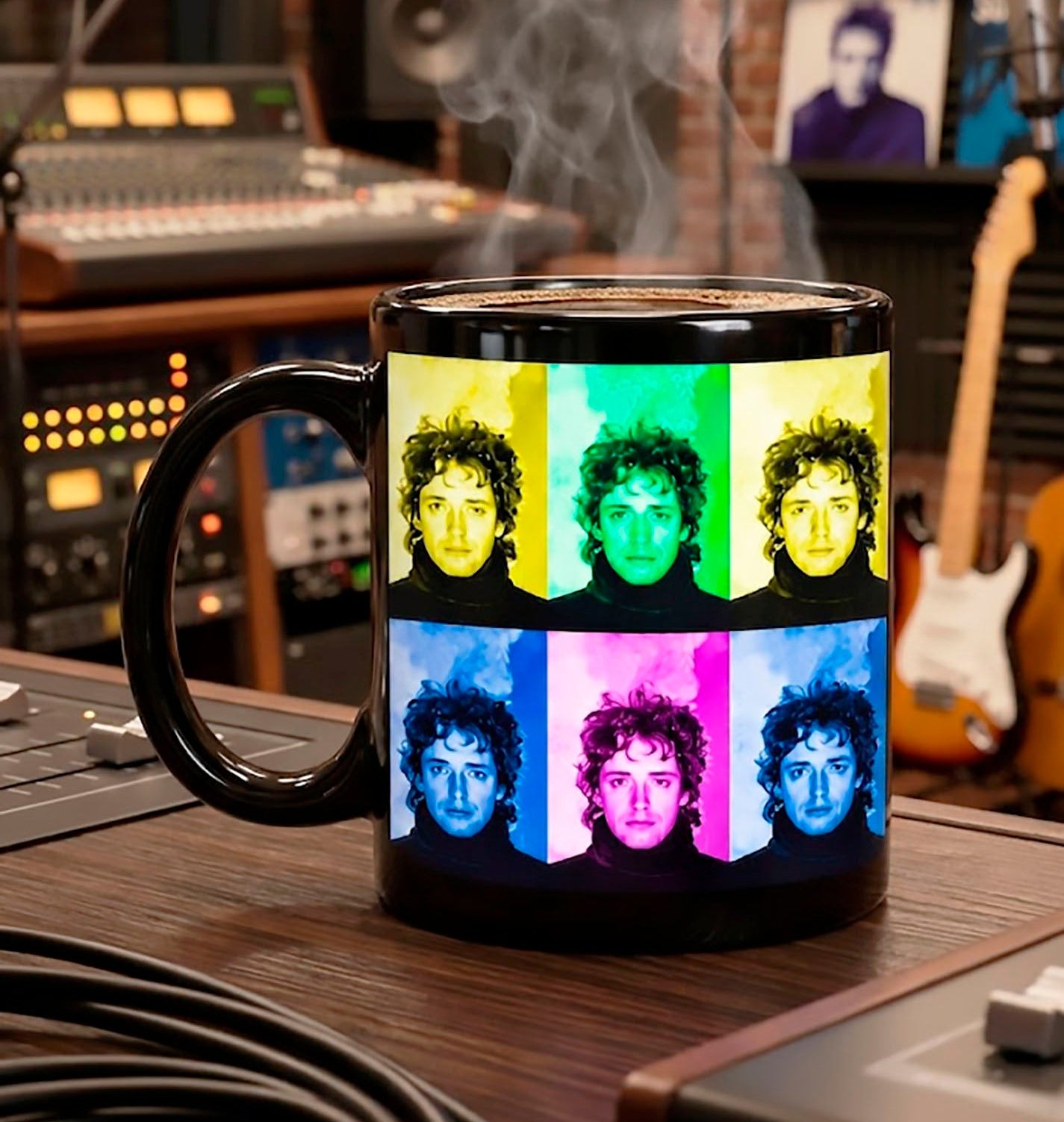 Taza Gustavo Cerati | Tazas de Gustavo Cerati | Tazas de Músicos | Taza Negra de 11 oz
