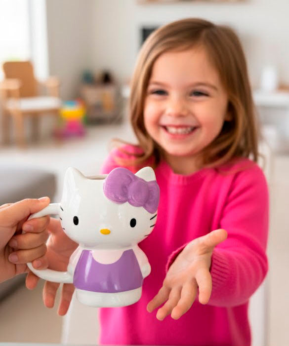 Taza Hello Kitty Cuerpo Completo Morado -  Tazas Hello Kitty