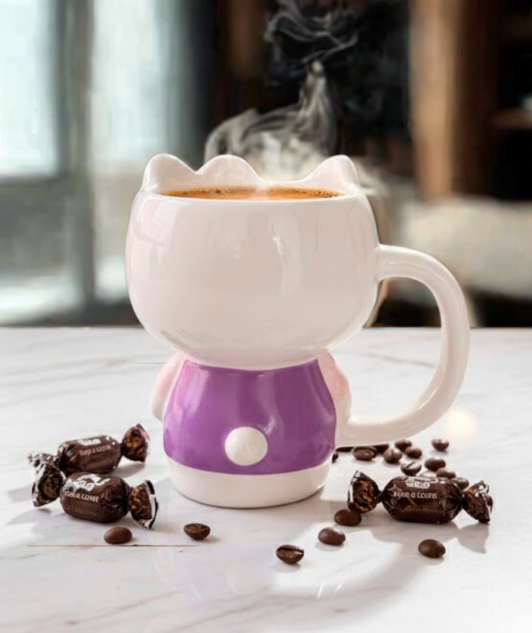 Taza Hello Kitty Cuerpo Completo Morado -  Tazas Hello Kitty