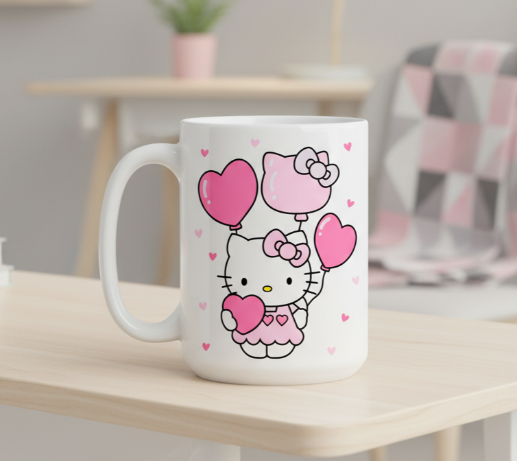 Taza Hello Kitty Vintage | Tazas Hello Kitty | Taza Blanca de 15 oz