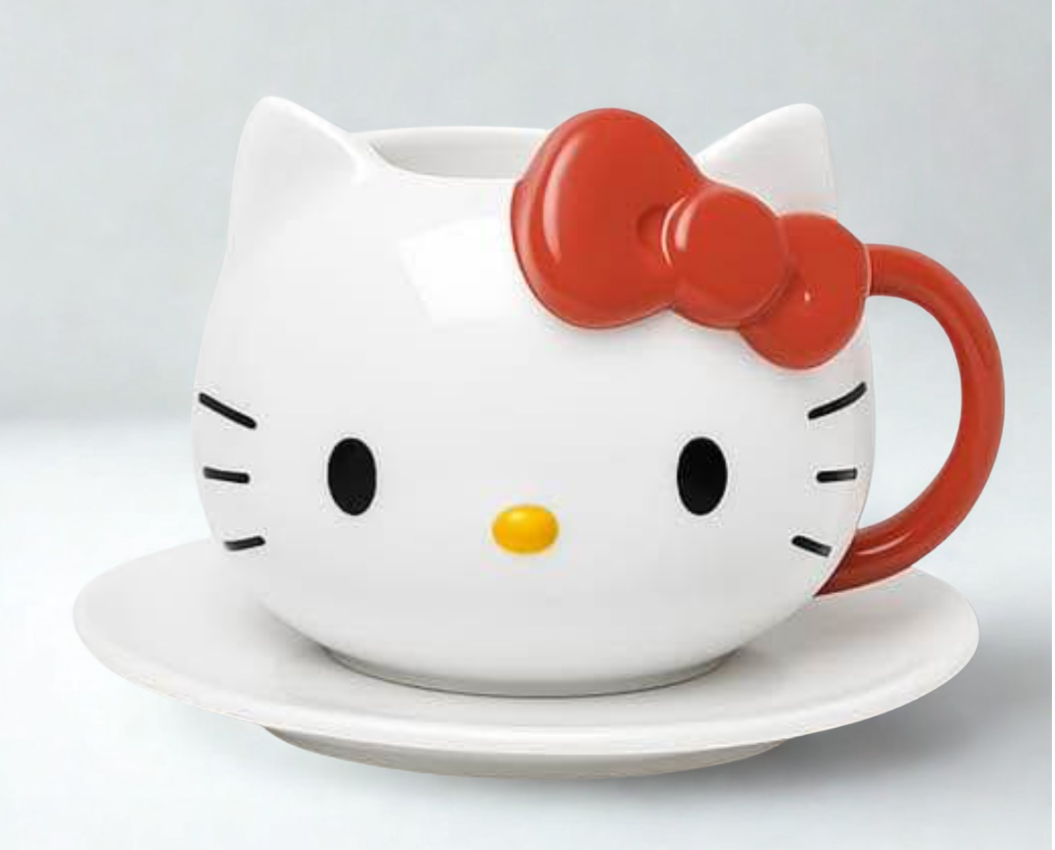 Taza Hello Kitty con Plato - Tazas Hello Kitty