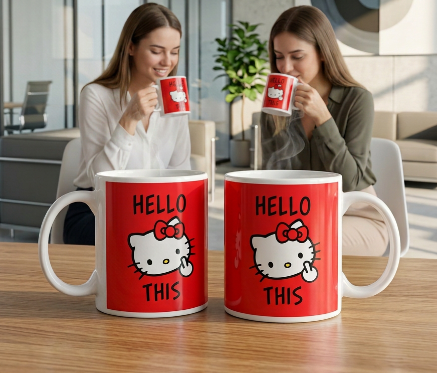 Taza Hello This | Tazas Hello Kitty - Taza Blanca de 11 oz.