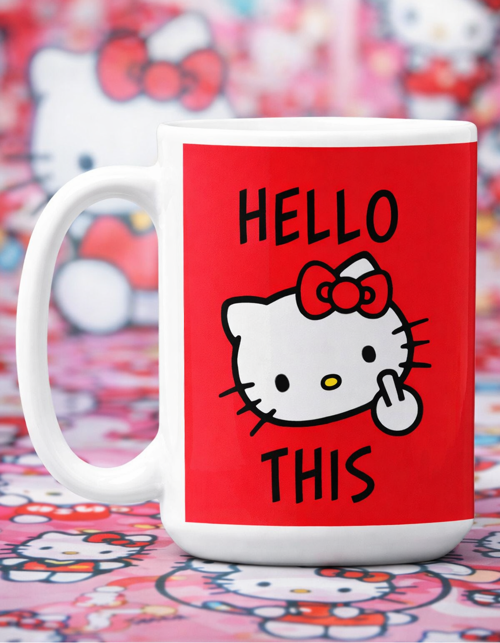 Taza Hello This | Tazas Hello Kitty - Taza Blanca de 15 oz. 