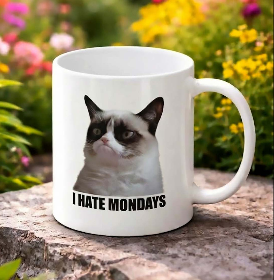 Taza I Hate Mondays (Taza del Agente Coulson)  - Taza Agents of S.H.I.E.L.D.  - Taza blanca de 11 oz