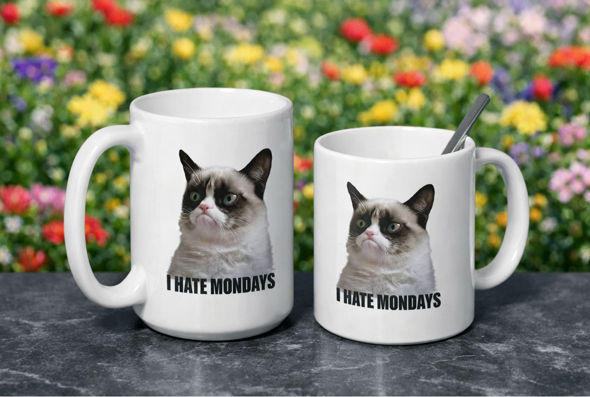 Taza I Hate Mondays (Taza del Agente Coulson)  - Taza Agents of S.H.I.E.L.D.  - Taza blanca de 11 oz