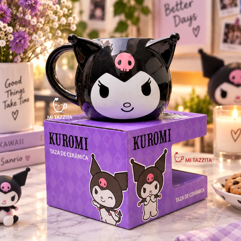 Taza Kuromi con Caja de la Serie | Tazas Hello Kitty