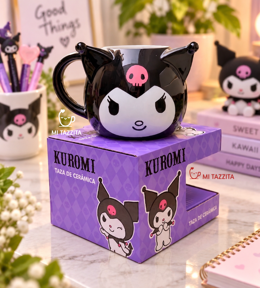 Taza Kuromi con Caja de la Serie | Tazas Hello Kitty