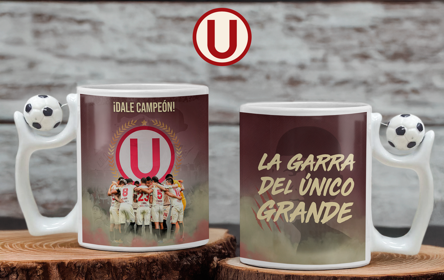 Taza La Garra del único Grande - Taza Asa con Pelota 11 oz - Taza de Fútbol - Tazas Universitario