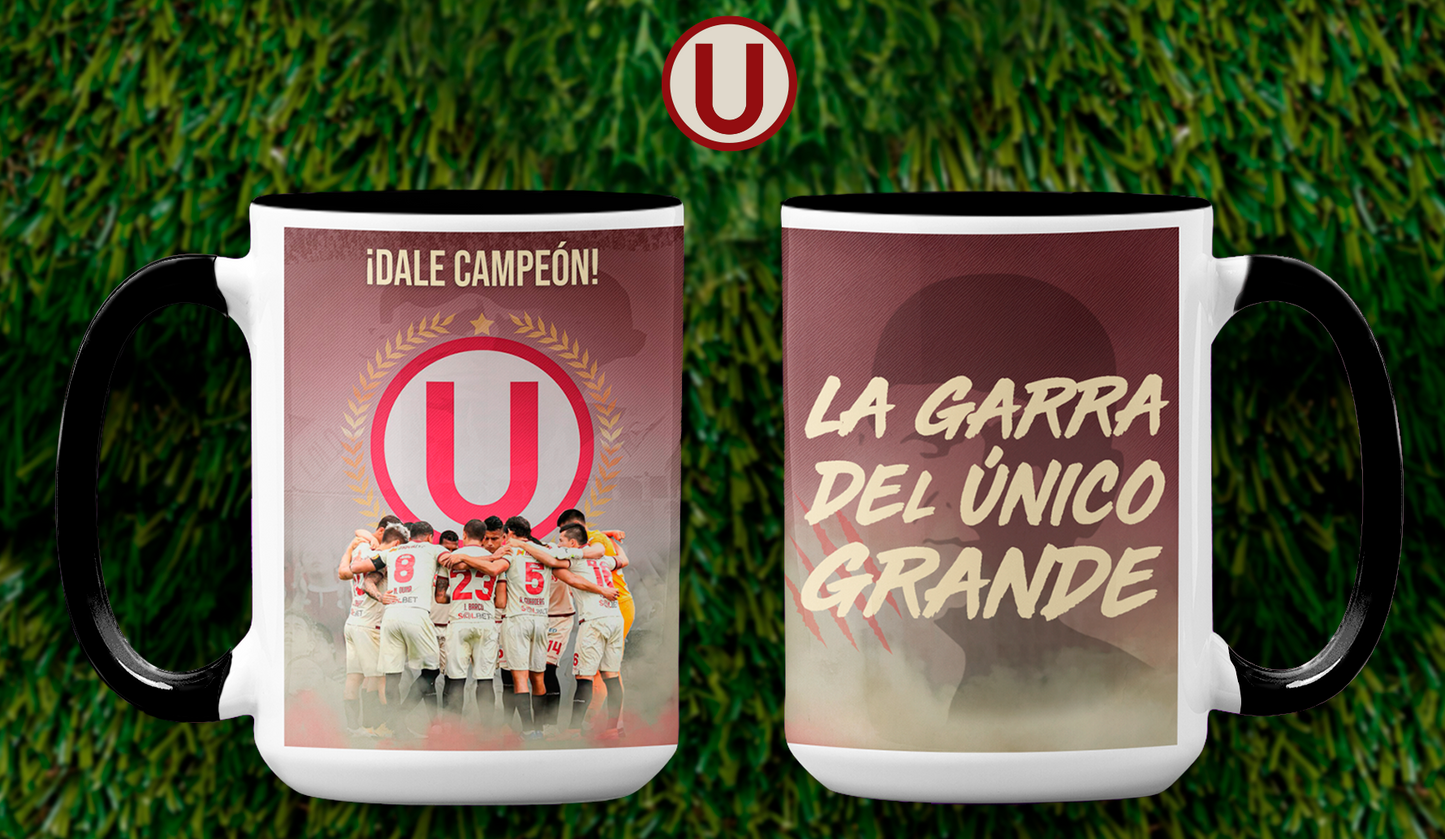 Taza La Garra del único Grande - Taza Blanca y Negra 15 oz - Taza de Fútbol - Tazas Universitario
