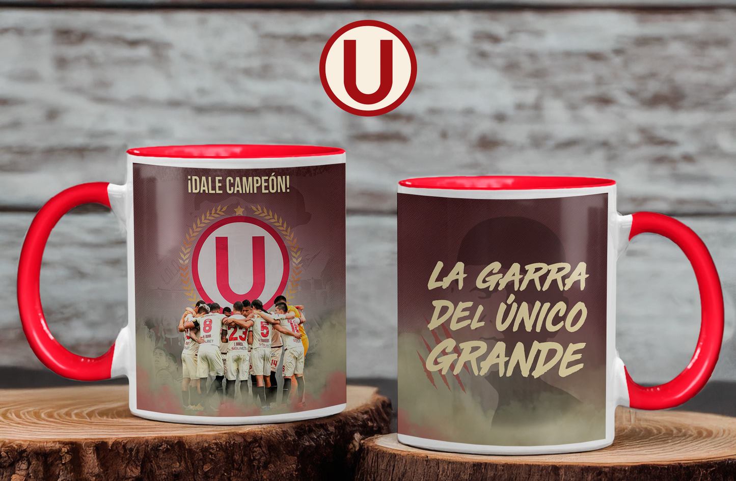 Taza La Garra del único Grande - Taza Blanca y Rojo 11 oz - Taza de Fútbol - Tazas Universitario
