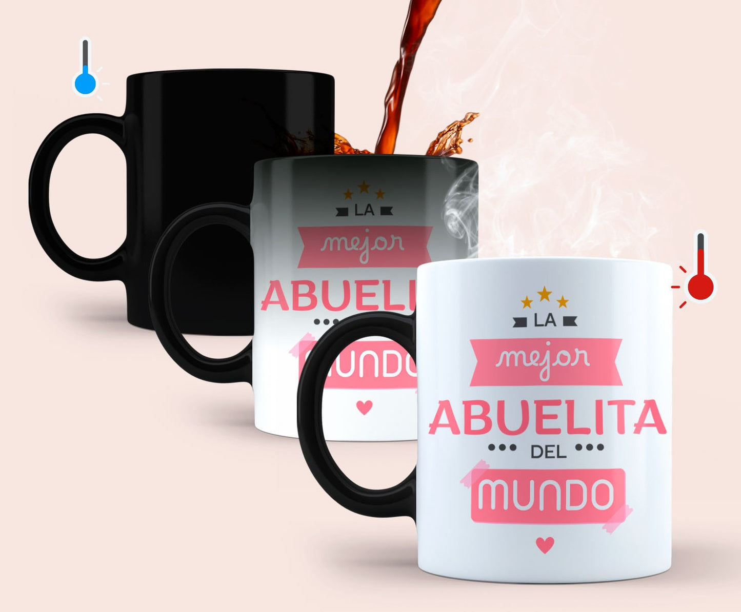 Taza La Mejor Abuelita del Mundo - Taza Mágica 11 oz - Taza Día de la Madre - Taza para Mamá