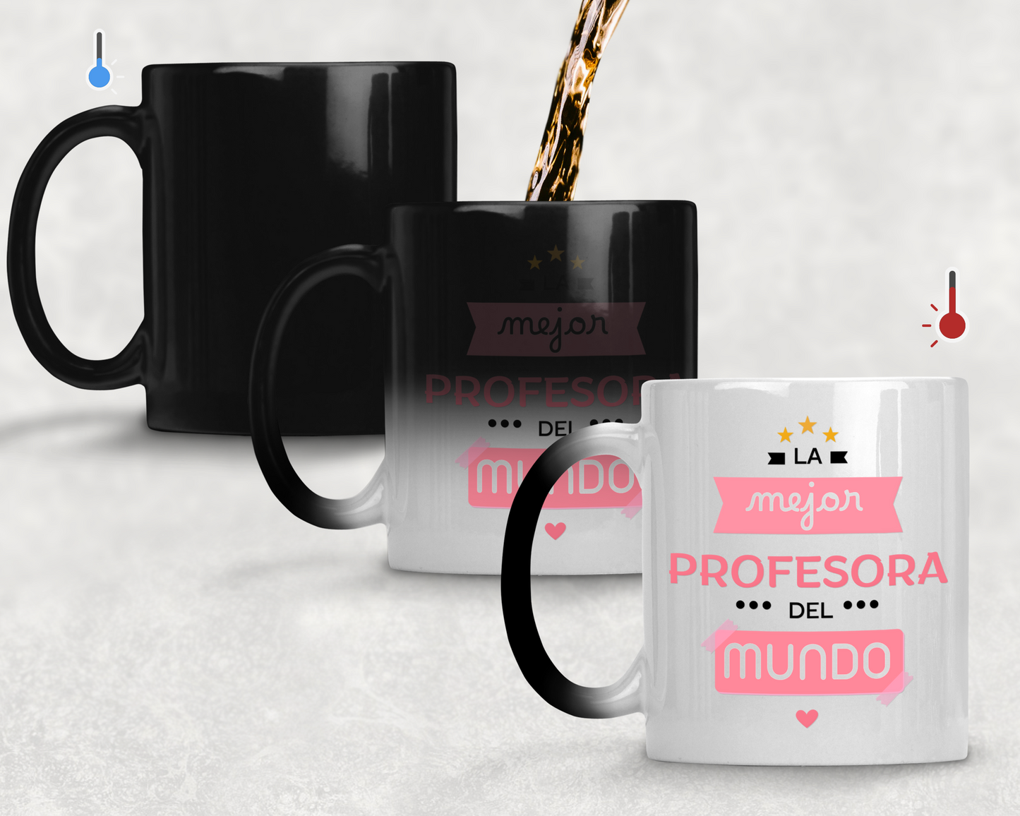 Taza La Mejor Profesora del Mundo-Taza Mágica 11 oz-Tazas Día del Maestro -Taza Profesor
