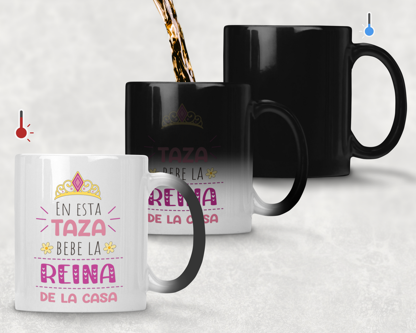 Taza La Reina de la Casa | Tazas Día de la Madre - Tazas para Mamá | Taza Mágica de 11 oz