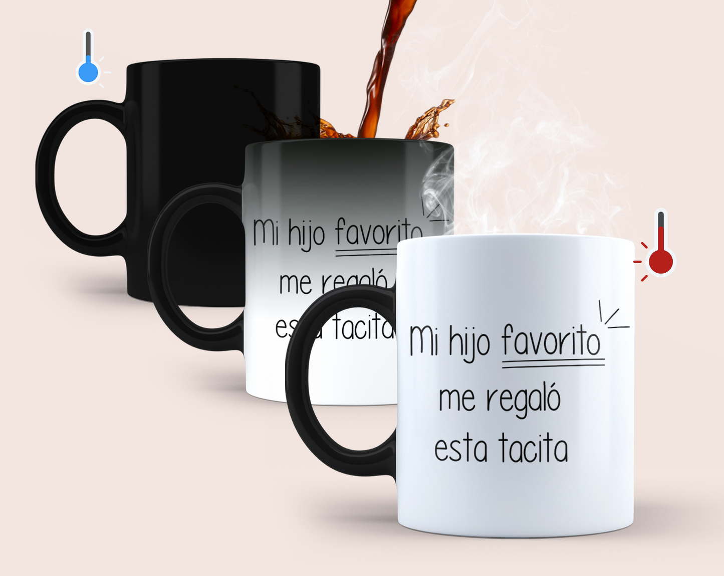 Taza Mi Hijo Favorito Me Regaló Esta Tacita  - Taza Mágica 11 oz- Taza Día de la Madre - Taza para Mamá
