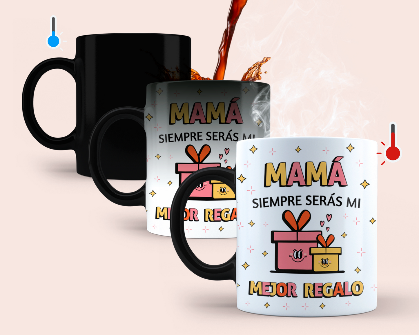 Taza Mamá Siempre Serás mi Mejor Regalo  - Taza Mágica 11 oz- Taza Día de la Madre - Taza para Mamá