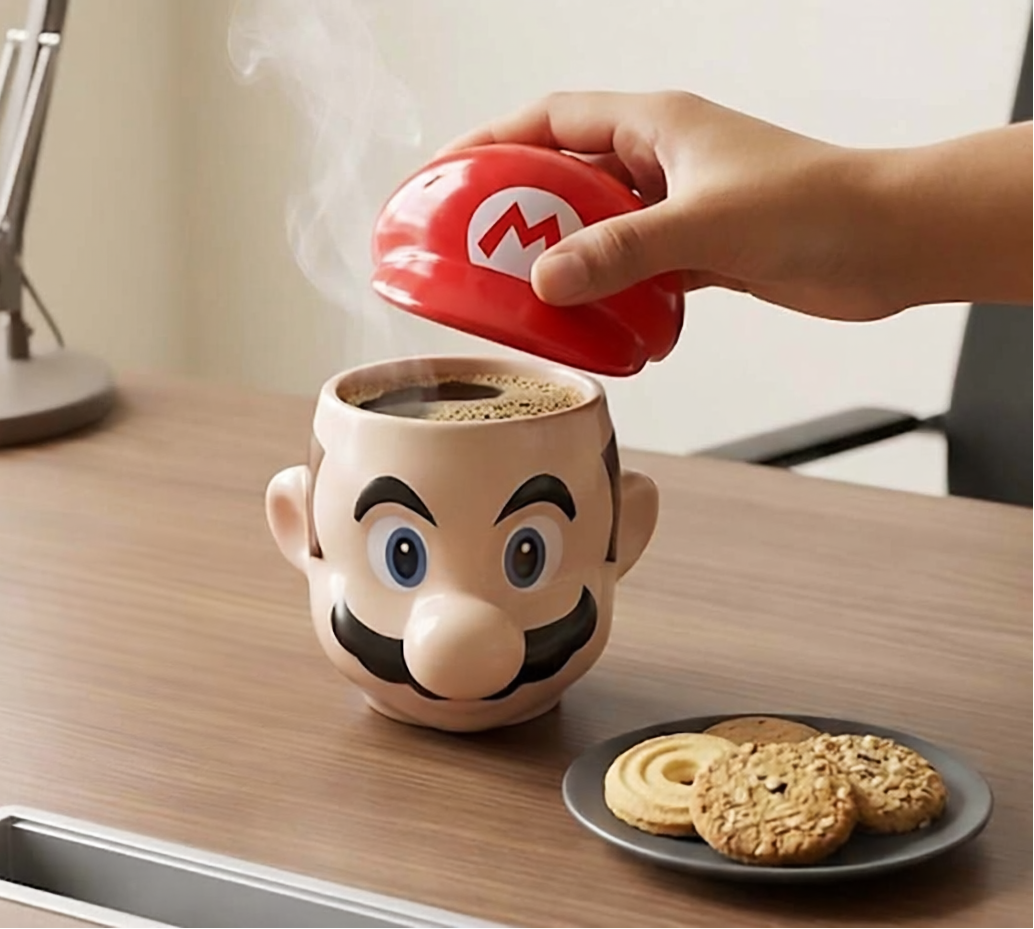Taza Mario Bros con Tapa | Tazas Mario Bros