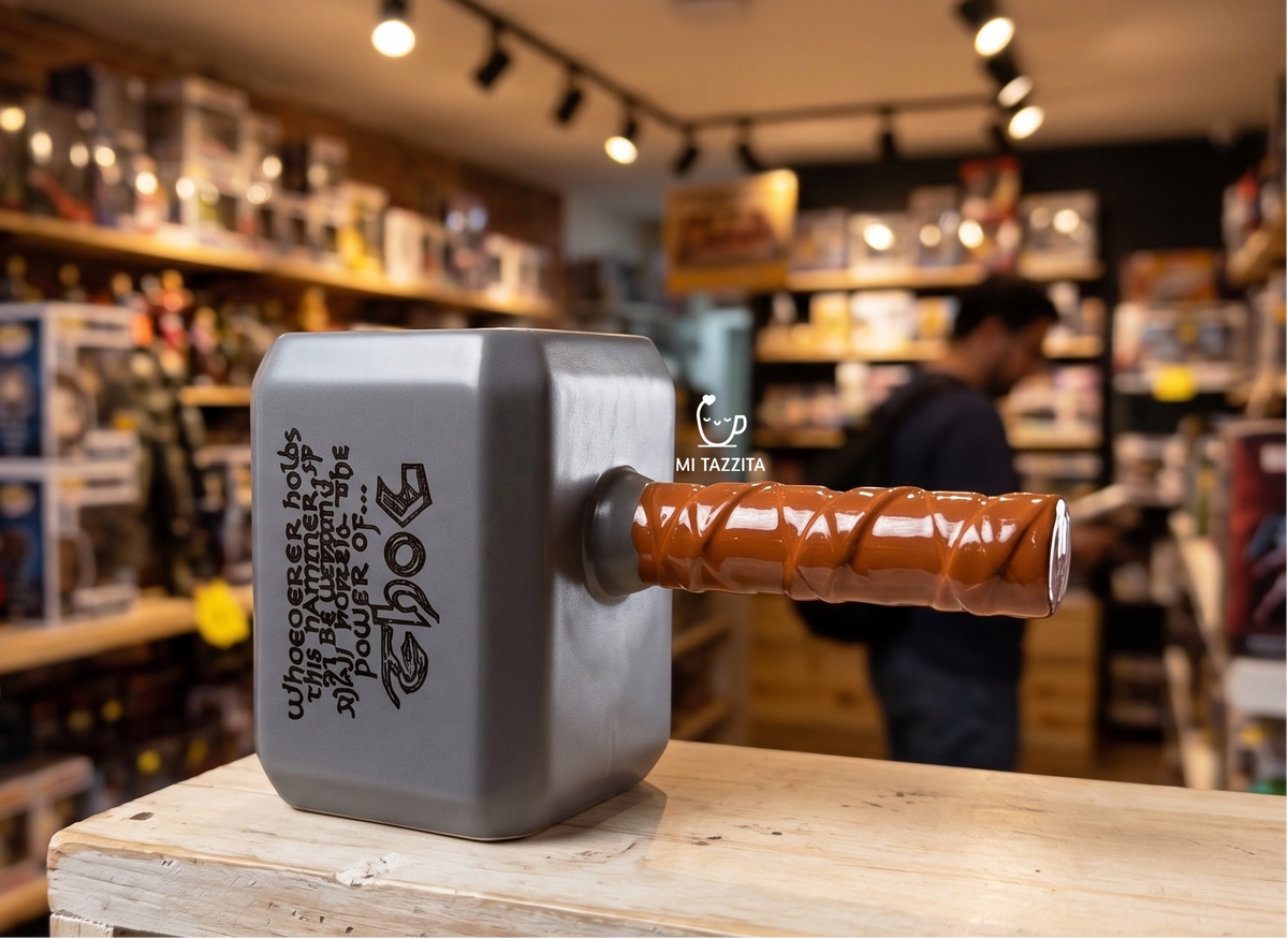 Taza Martillo de Thor | Tazas de Superhéroes Marvel