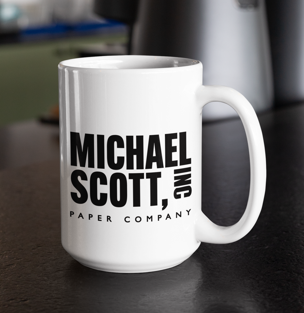 Taza Michael Scott Paper Company - Taza Blanca 15 oz - Tazas The Office - Tazas de series