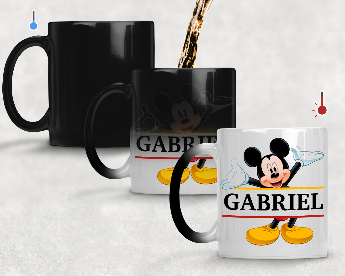 Taza Mickey con tu Nombre Personalizado | Tazas Personalizadas | Taza Mágica de 11 oz