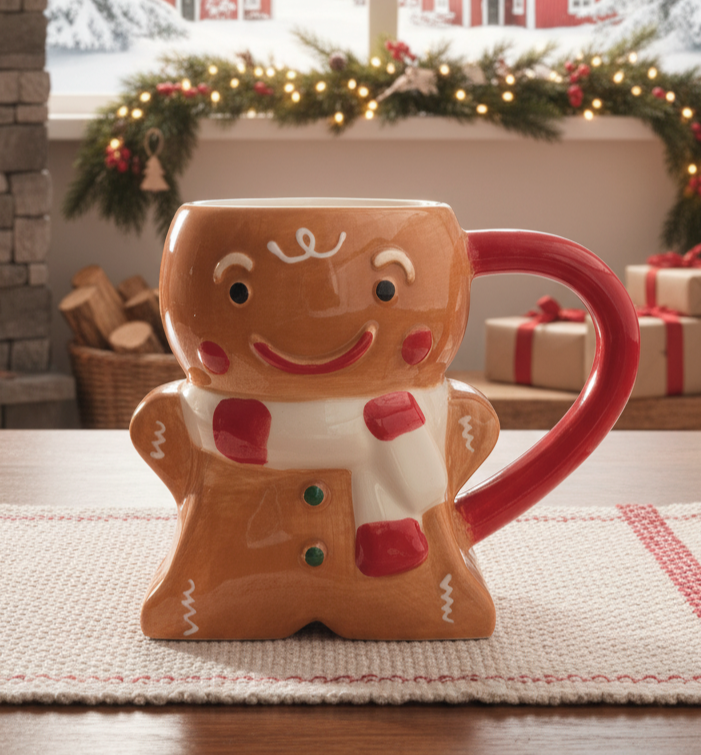 Taza Muñeco de Jengibre - Tazas Navideñas