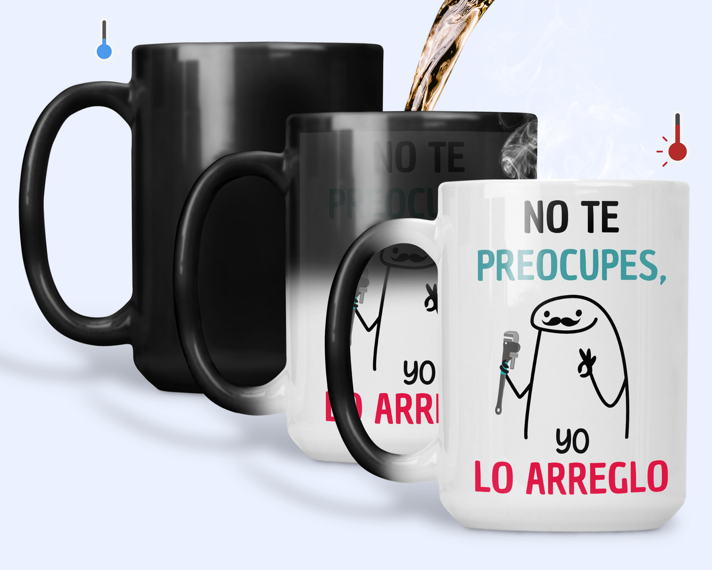Taza No te Preocupes, Yo lo Arreglo - Taza Mágica 15 oz -Tazas Día del Padre - Tazas para Papá