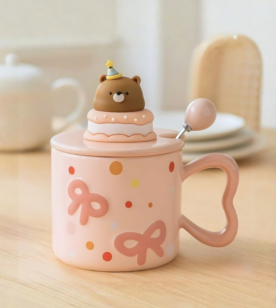 Taza Osito Cumpleañero Rosado | Tazas para Cumpleaños