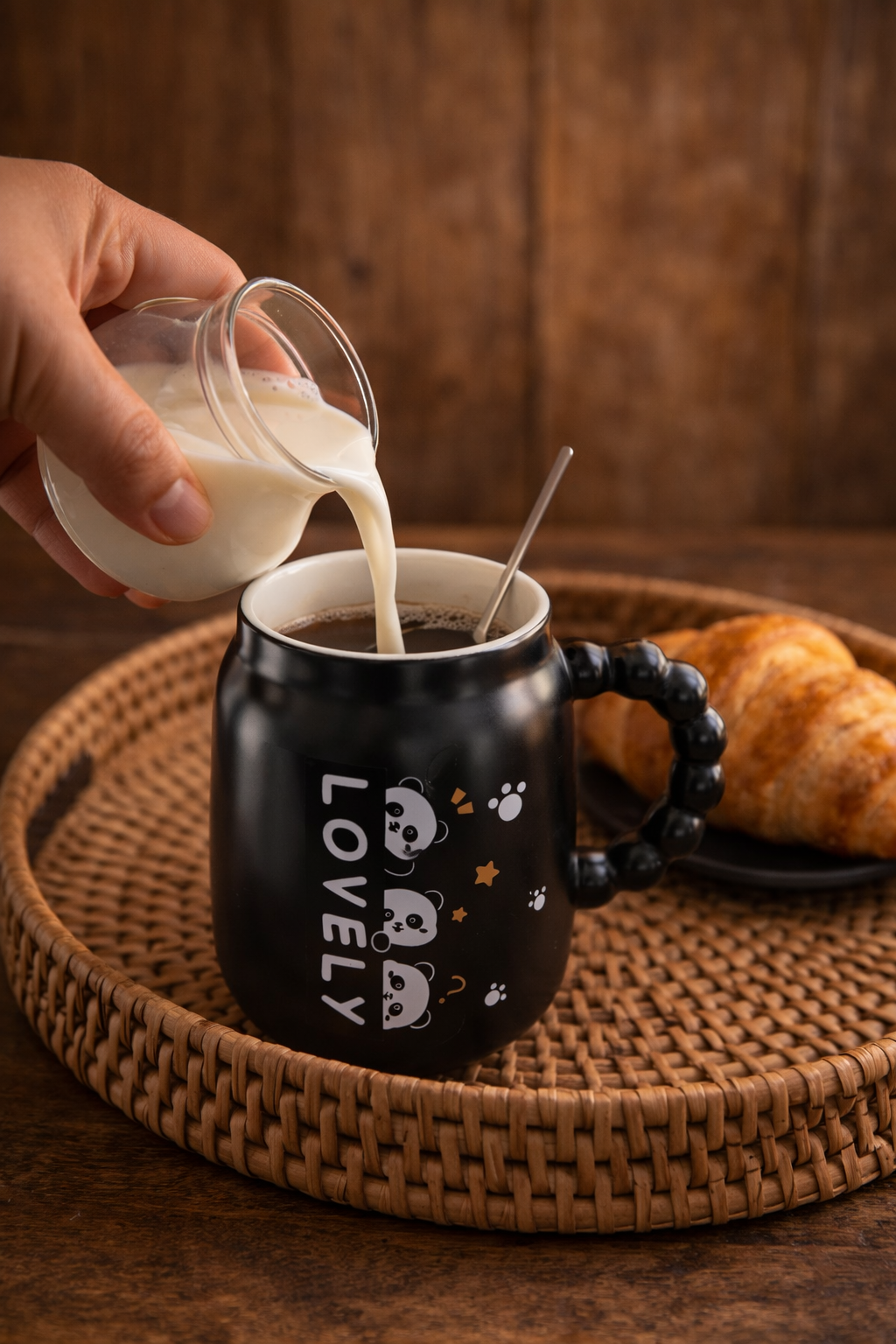 Taza Panda con Hermosa Tapita - Estilo Cariñoso - Tazas de Panda