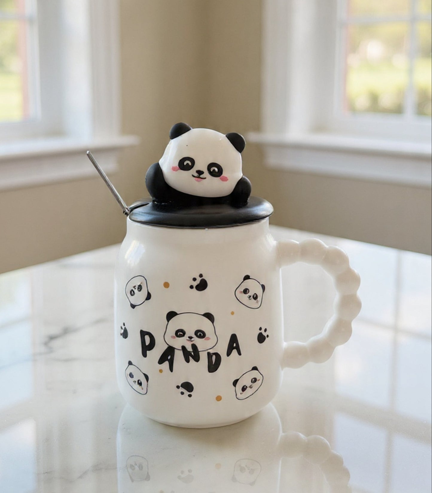 Taza Panda con Hermosa Tapita - Estilo Caritas- Tazas de Panda