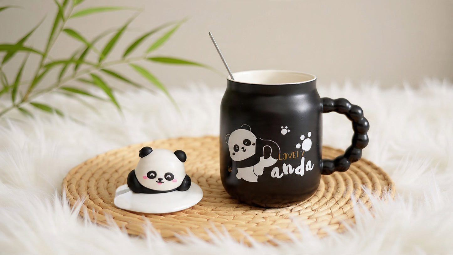 Taza Panda con Hermosa Tapita - Estilo Letras - Tazas de Panda