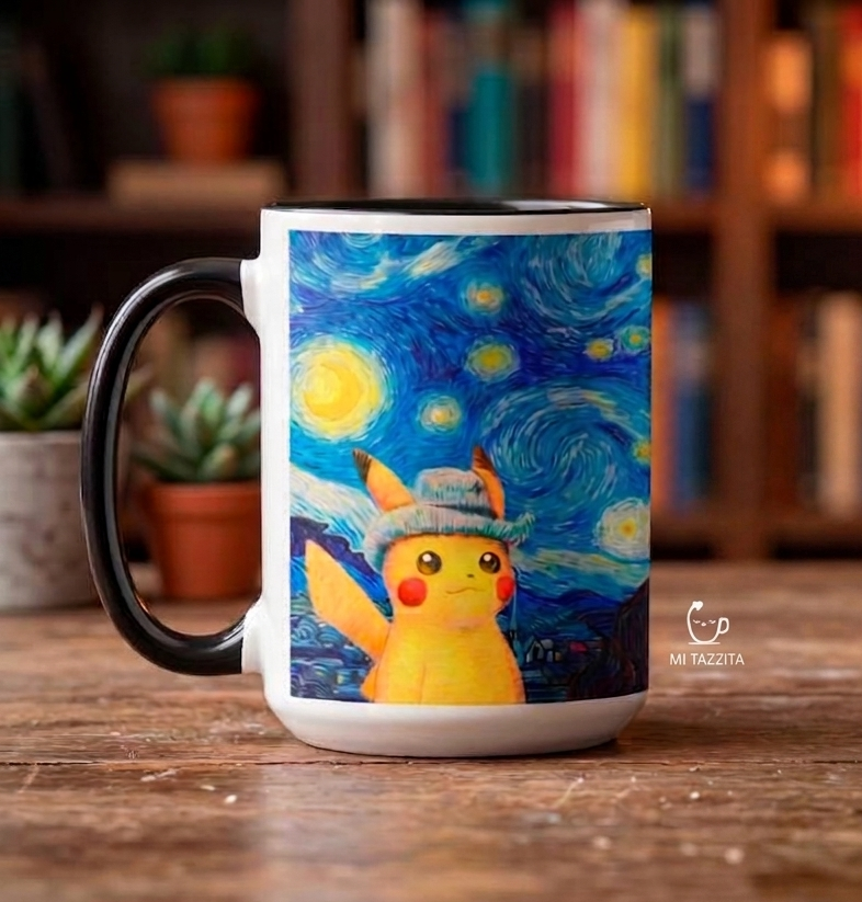 Taza Pikachu Van Gogh | Tazas Pokémon