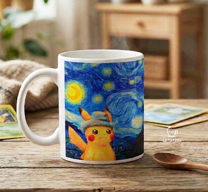 Taza Pikachu Van Gogh | Tazas Pokémon