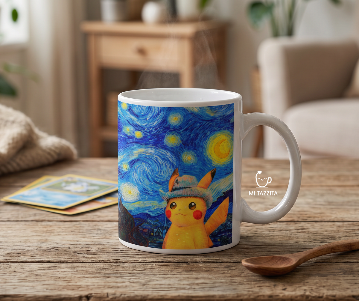 Taza Pikachu Van Gogh | Tazas Pokémon