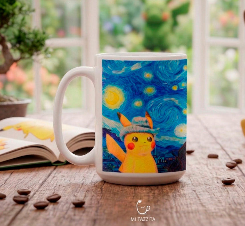 Taza Pikachu Van Gogh | Tazas Pokémon