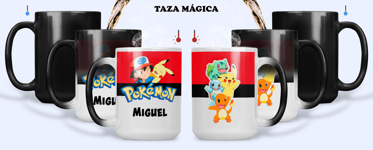 Taza Pokémon Personalizado con tu Nombre | Tazas Pokémon - Taza Magica de 15 oz.