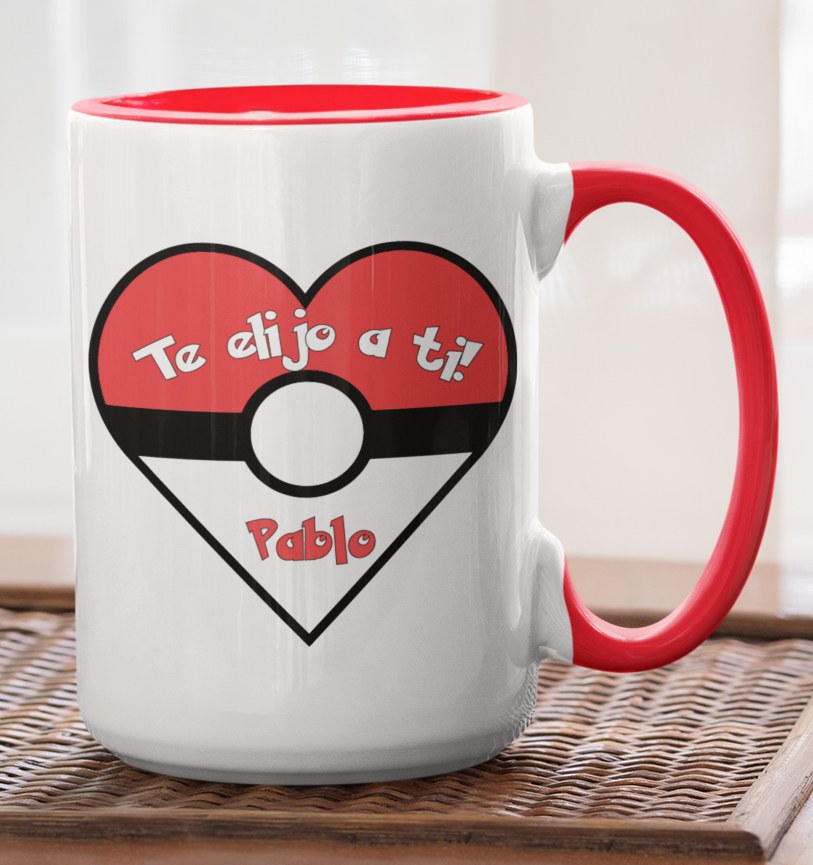 Taza Pokemón, te elijo a ti! - Taza San Valentín para parejas