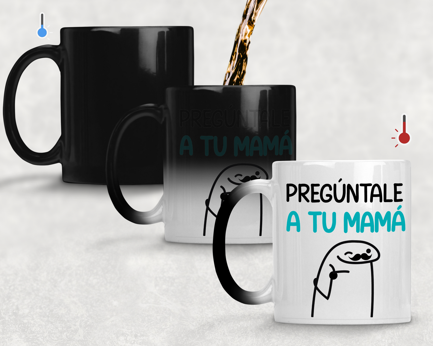 Taza Pregúntale a tu Mamá - Taza Mágica 11 oz -Tazas Día del Padre - Tazas para Papá