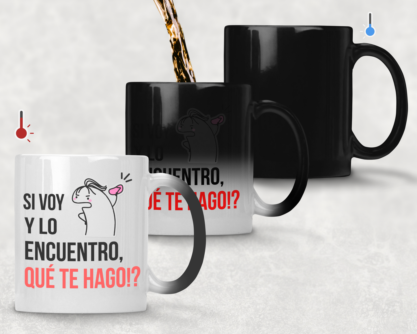 Taza Si voy y lo encuentro, QUÉ TE HAGO!?  | Tazas Día de la Madre - Tazas para Mamá | Taza Mágica de 11 oz 