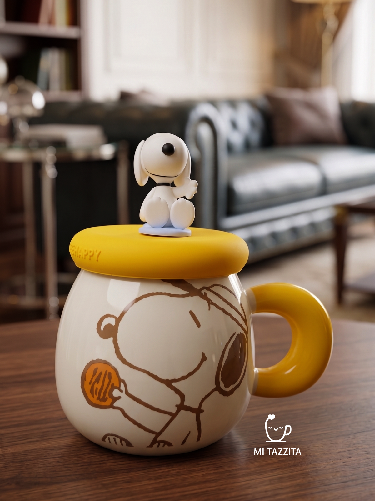 Taza Snoopy con Tapa del Personaje y Sorbete | Tazas de Snoopy