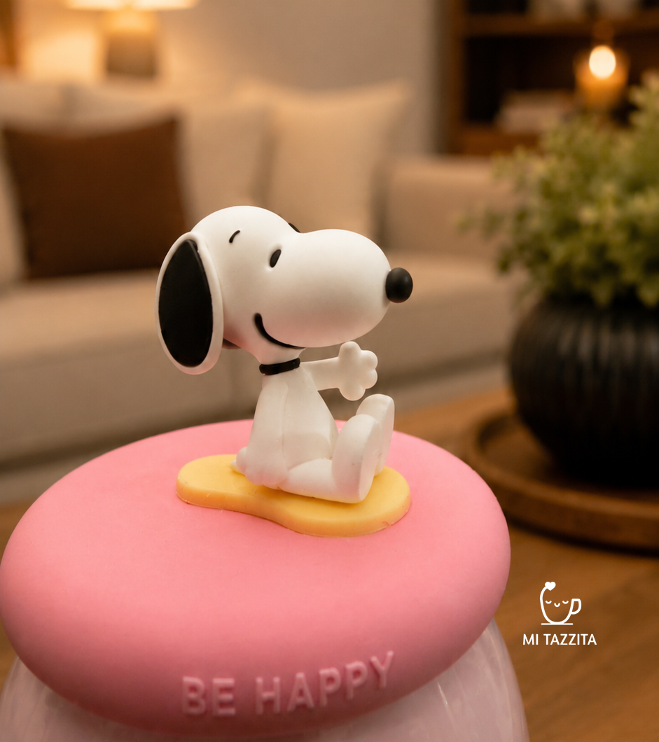 Taza Snoopy con Tapa del Personaje y Sorbete | Tazas de Snoopy