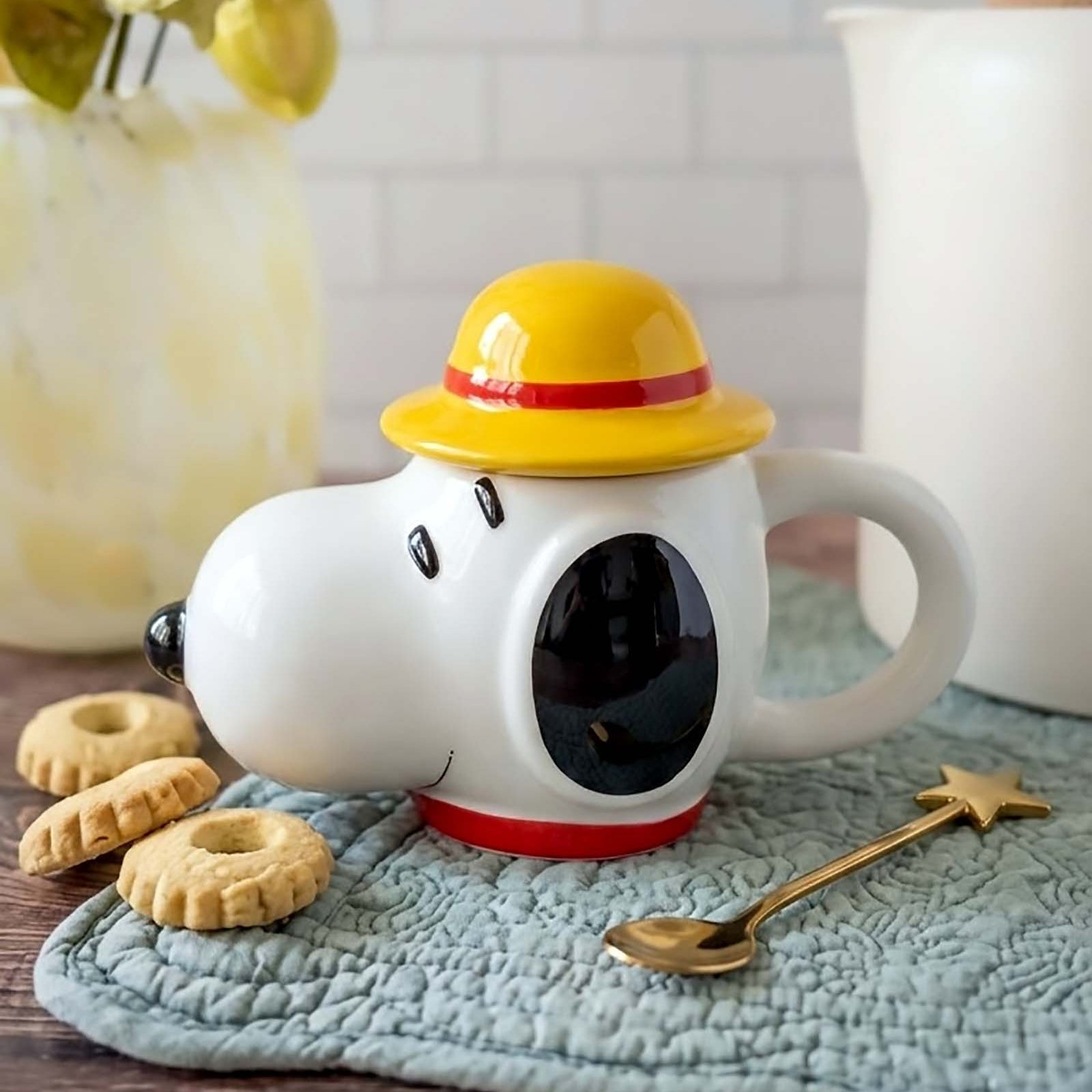Taza Snoopy estilo One Piece - Edición Limitada