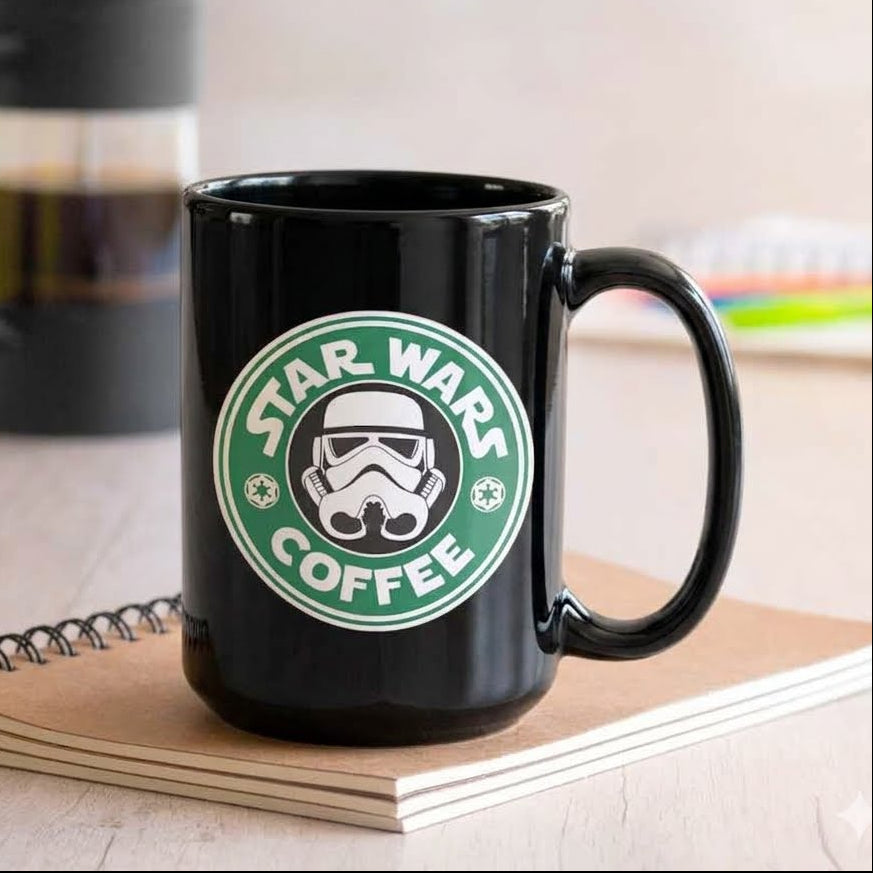 Taza Star Wars Coffee | Taza Star Wars | Taza Negra de 15 oz
