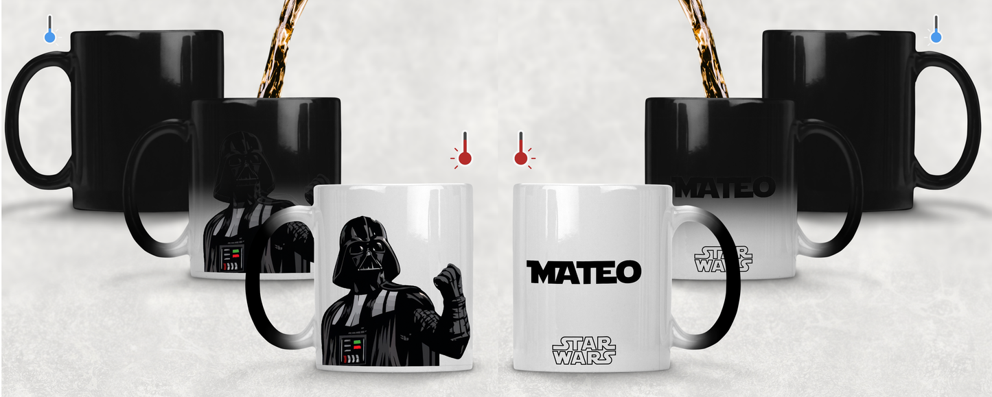 Taza Star Wars con tu Nombre Personalizado | Taza Star Wars | Taza   Mágica de 11 oz