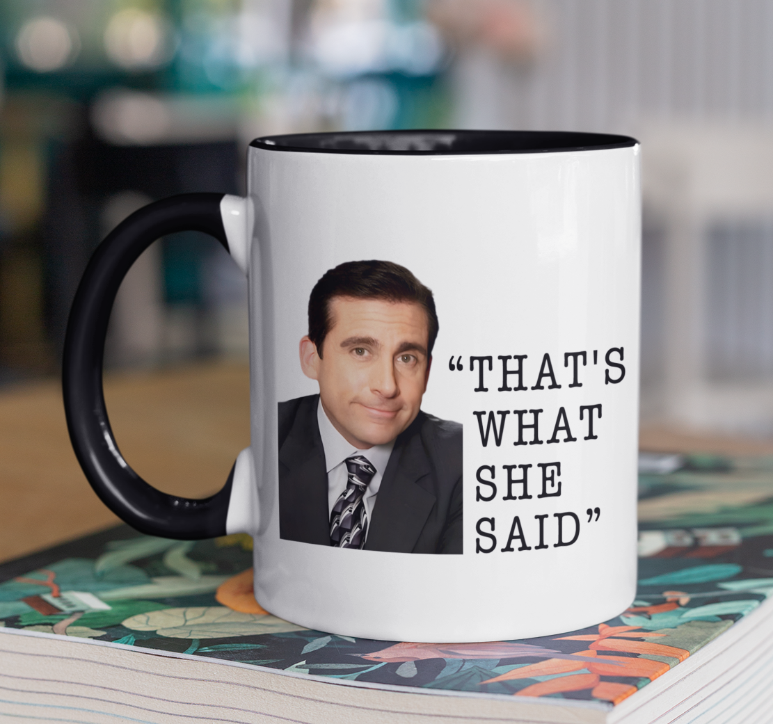 Taza That's What She Said - Taza Blanca y Negra 11 oz - Tazas The Office  Tazas de series